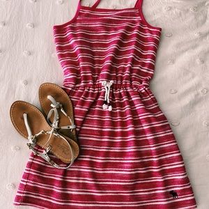 Abercrombie Kids pink striped romper